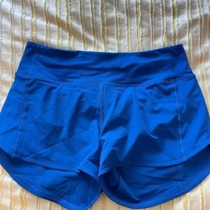 Lululemon speed up symphony blue size 6 shorts